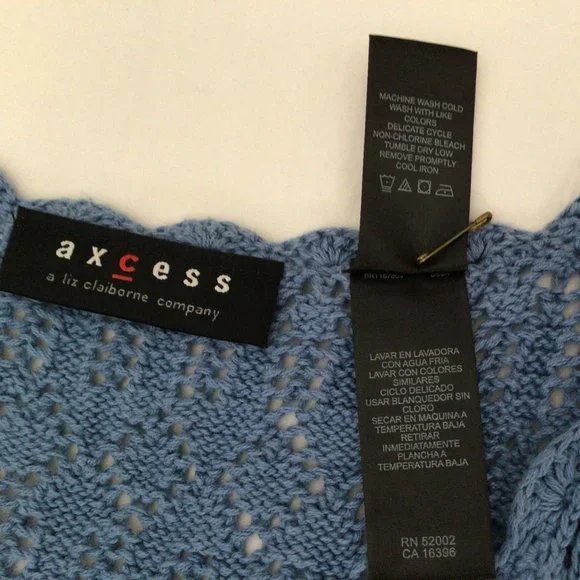 Axcess - a Liz Claiborne Company Blue Sweater vest with matching camisole - Picture 7 of 7